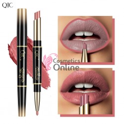 Ruj solid pentru buze si creion pentru contur 2 in1 QIC Beauty Lip Liner Cod 14 Salmon